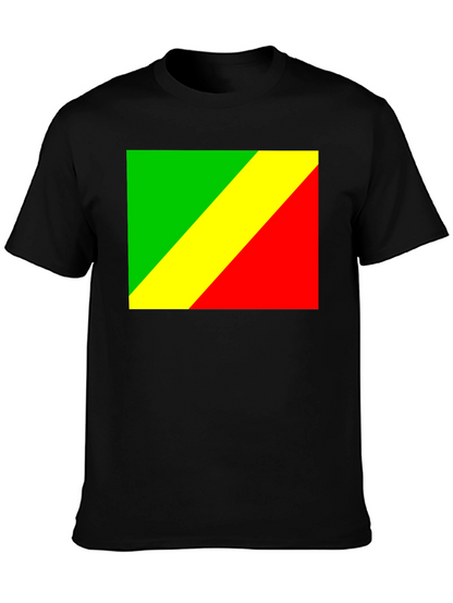 Camiseta Negra con Bandera Congo