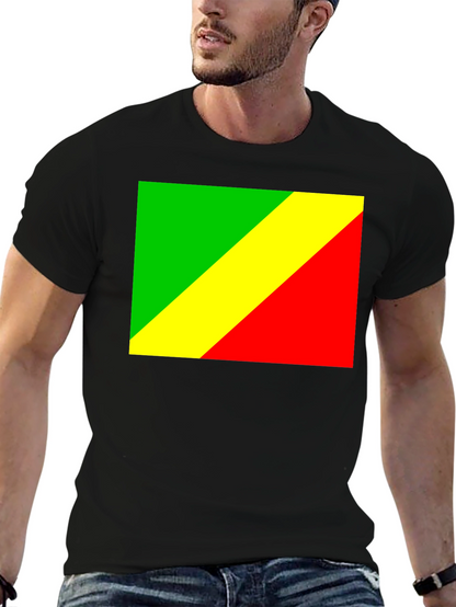Camiseta Negra con Bandera Congo