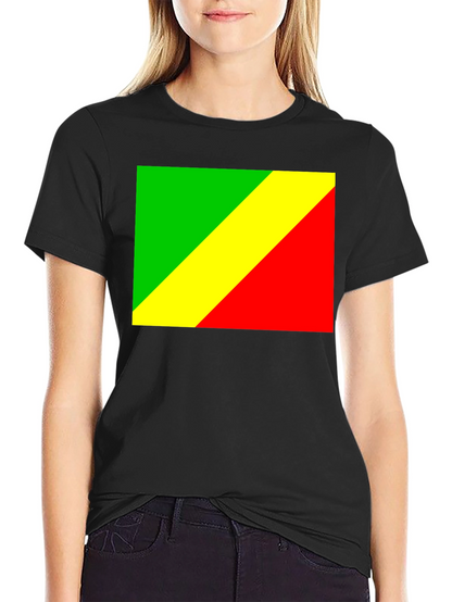Camiseta Negra con Bandera Congo