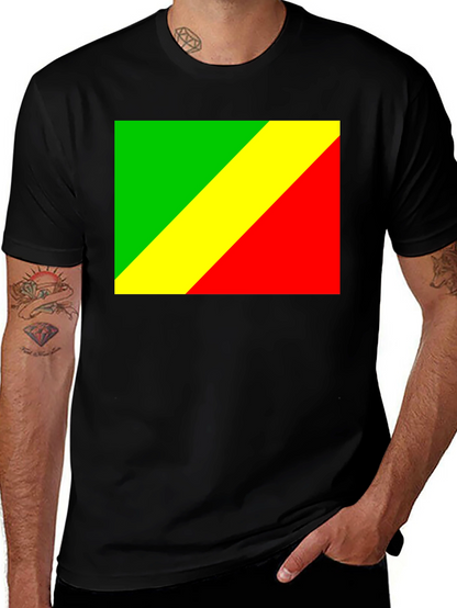 Camiseta Negra con Bandera Congo