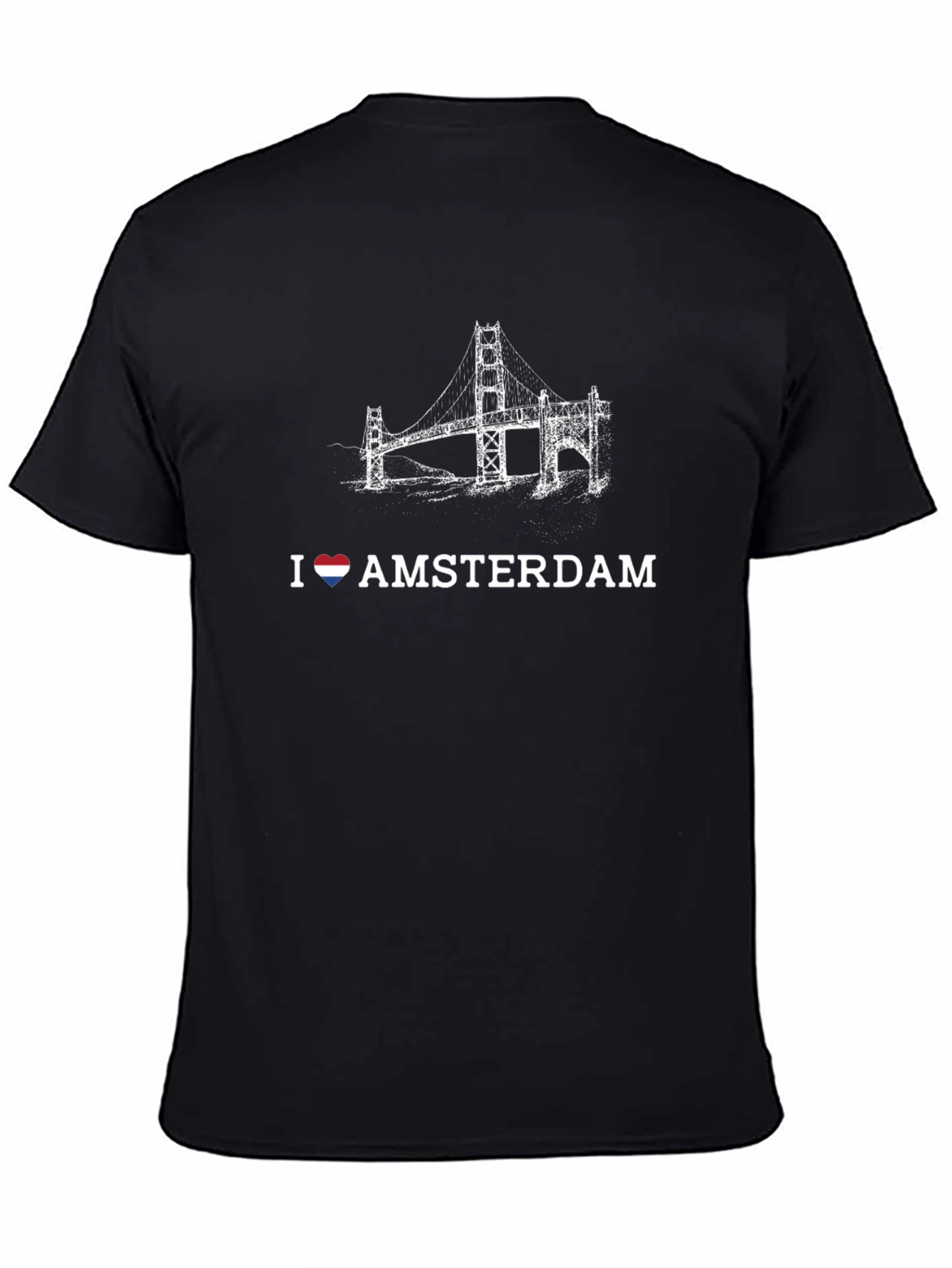 Camiseta Negra I ❤️ Amsterdam