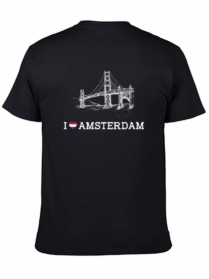 Camiseta Negra I ❤️ Amsterdam