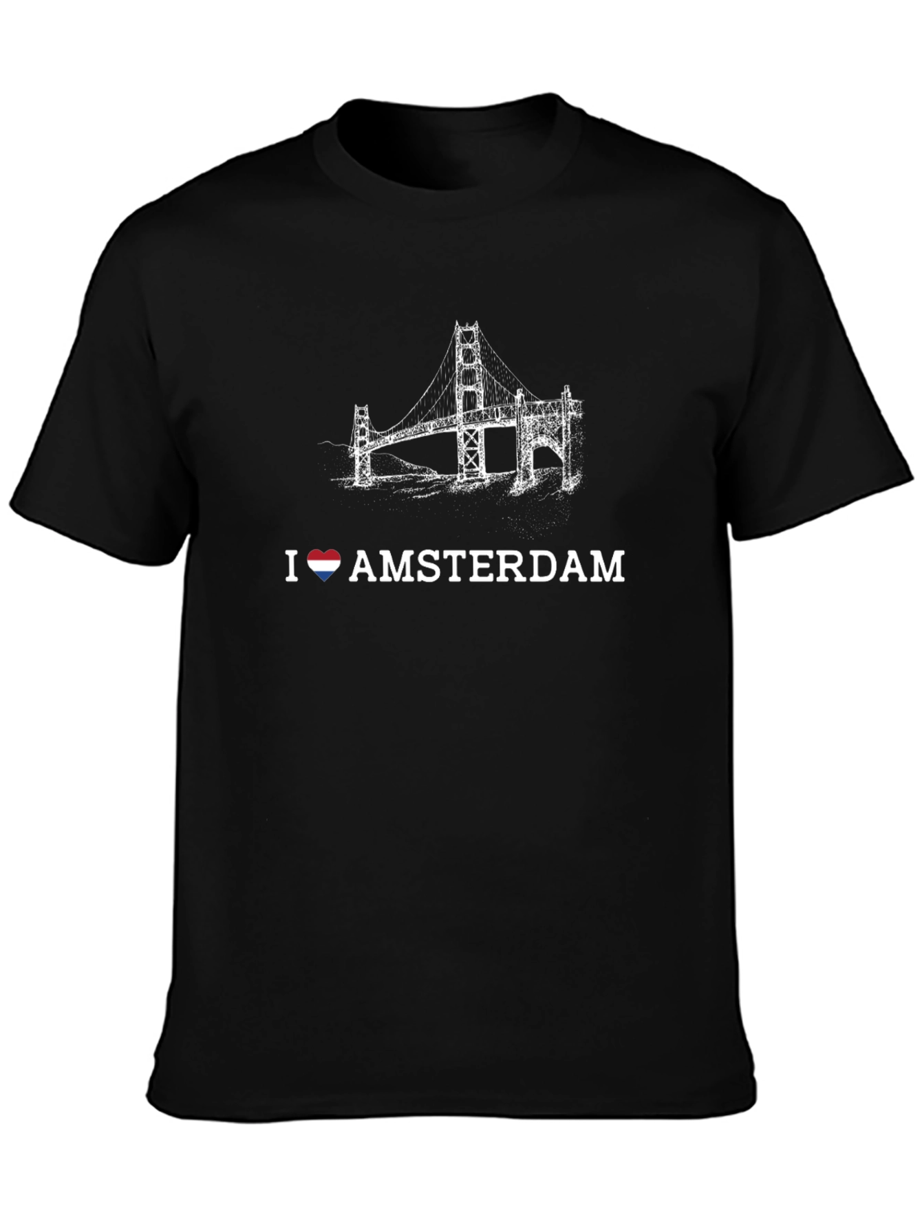 Camiseta Negra I ❤️ Amsterdam