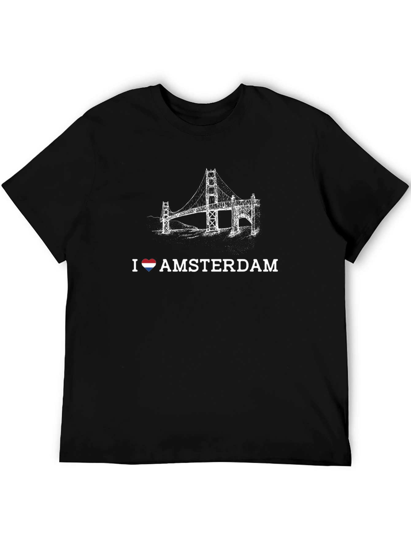 Camiseta Negra I ❤️ Amsterdam