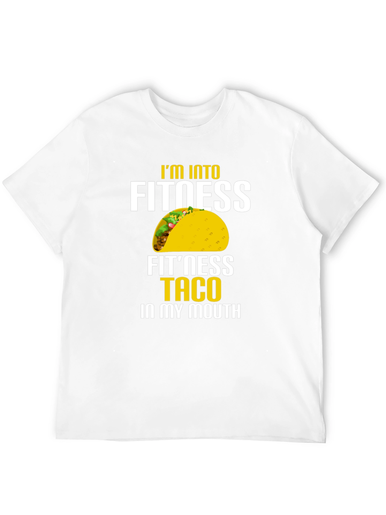Camiseta Negra con Estampado Divertido de Taco para Hombre