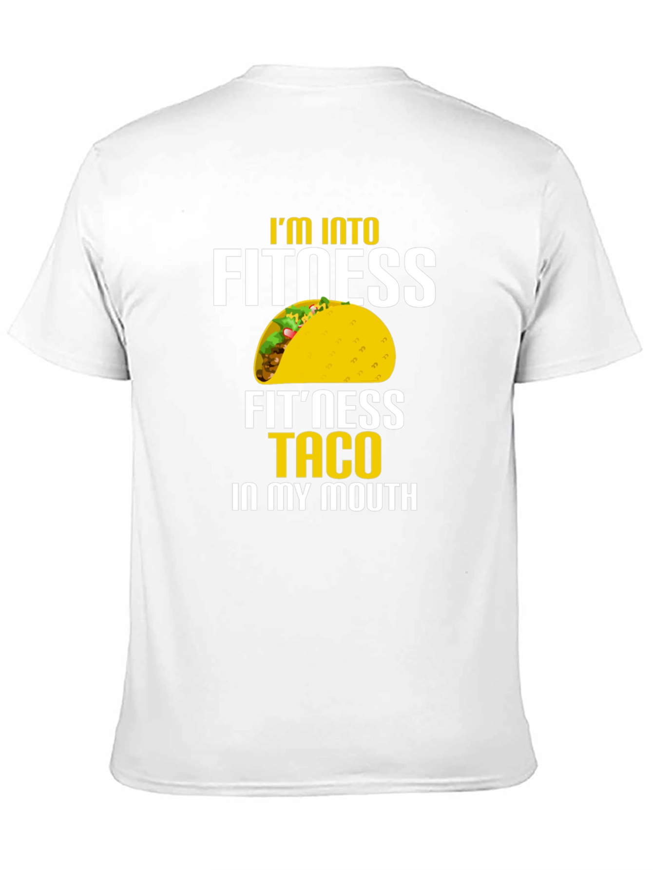 Camiseta Negra con Estampado Divertido de Taco para Hombre