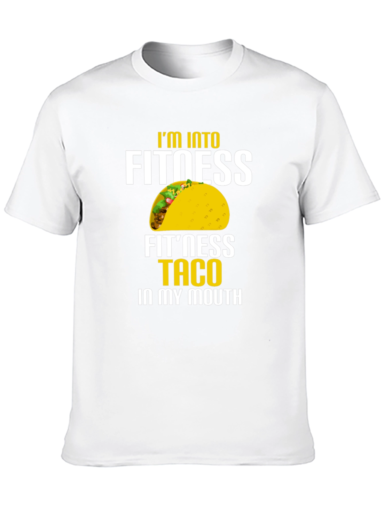 Camiseta Negra con Estampado Divertido de Taco para Hombre