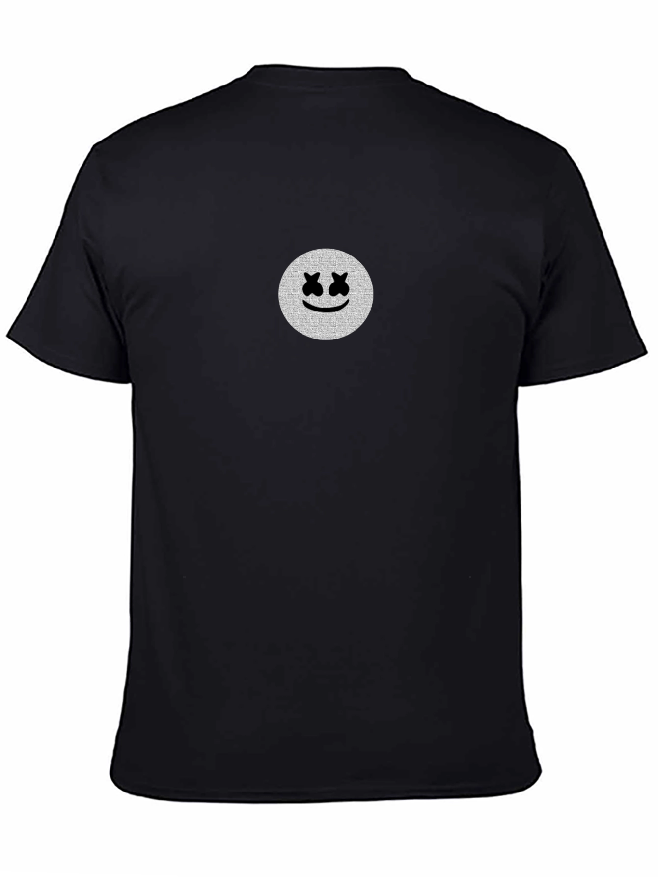 Camiseta Negra con Estampado Smiley