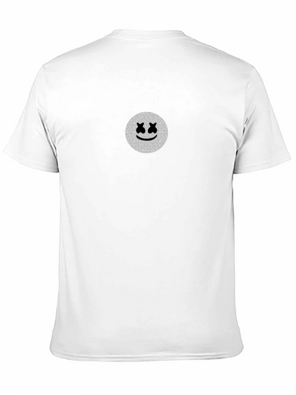 Camiseta Negra con Estampado Smiley
