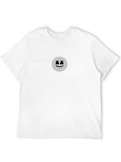 Camiseta Negra con Estampado Smiley