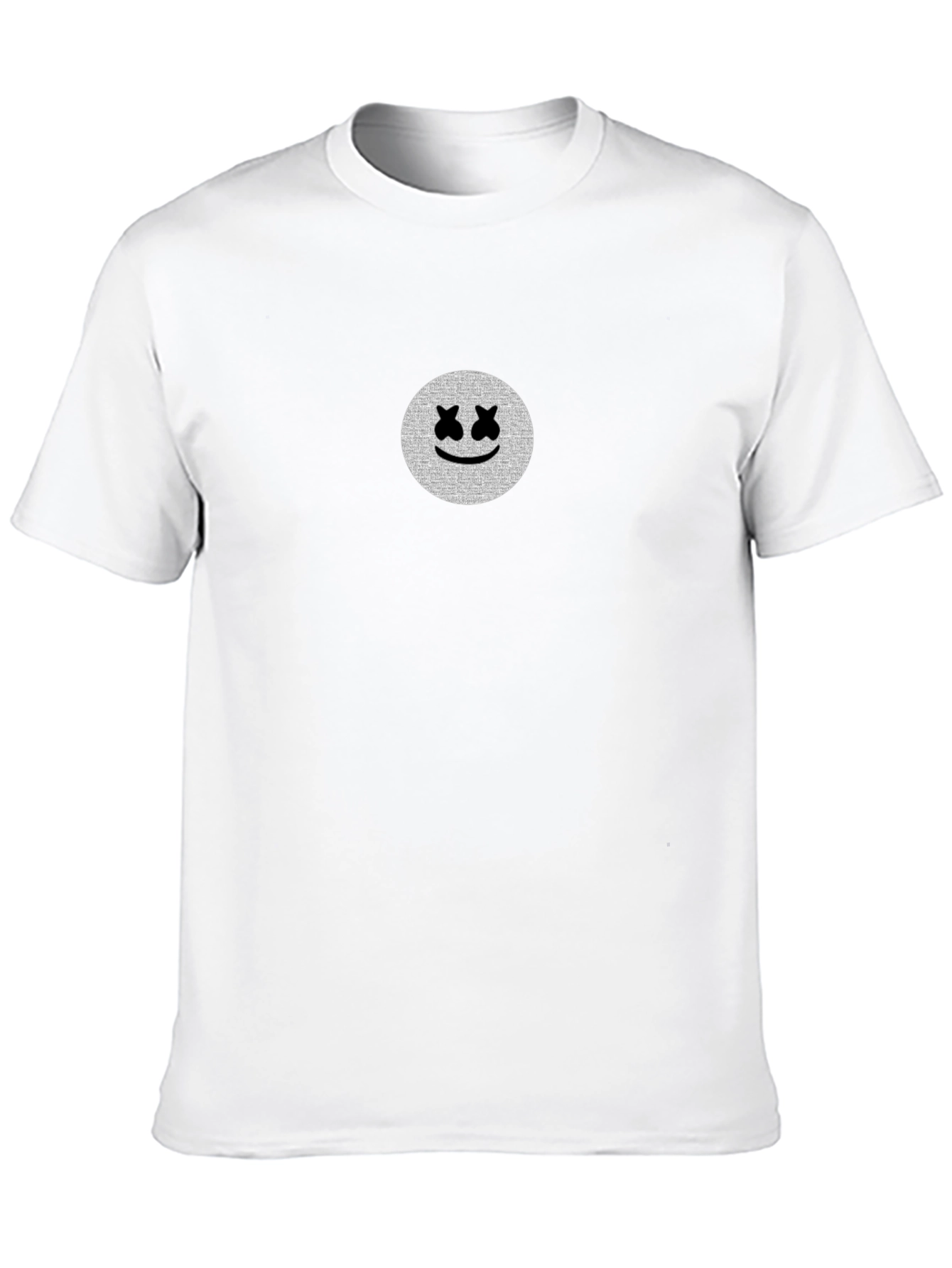 Camiseta Negra con Estampado Smiley