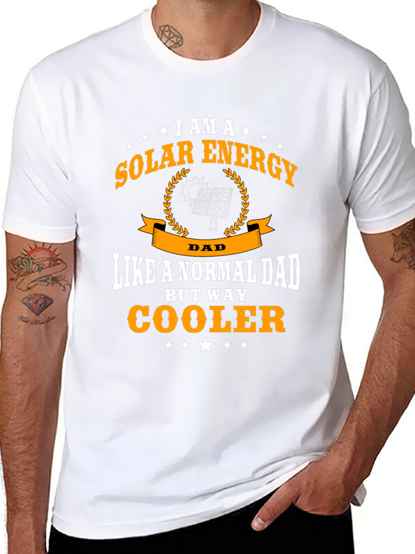 Camiseta Hombre Solar Energy Dad - Regalo Original