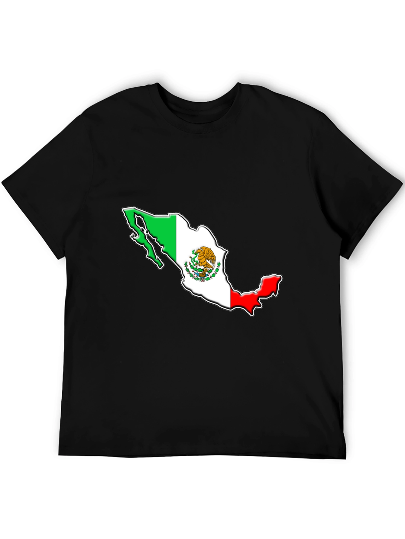 Playera Negra con Diseño de Mapa de México