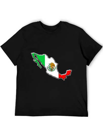 Playera Negra con Diseño de Mapa de México