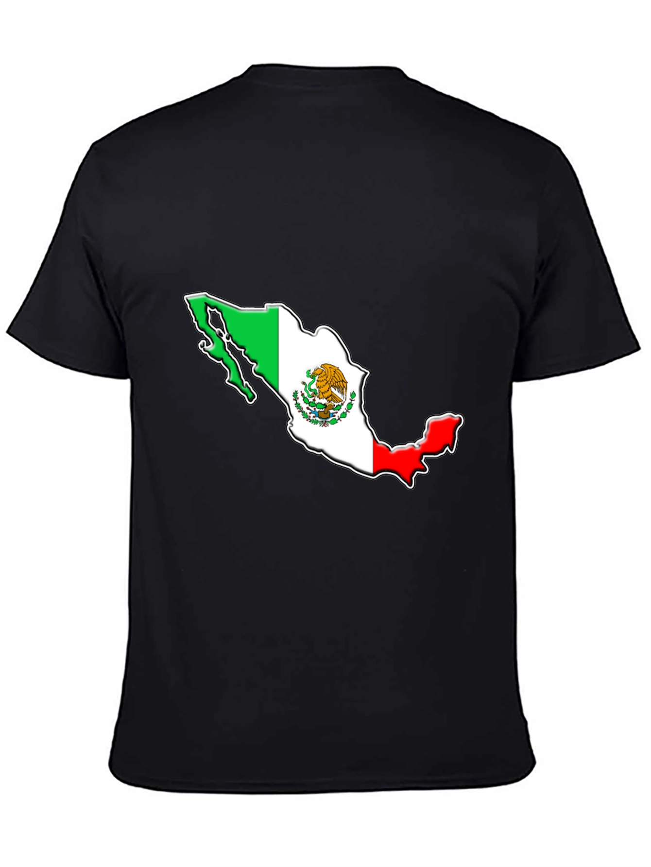 Playera Negra con Diseño de Mapa de México