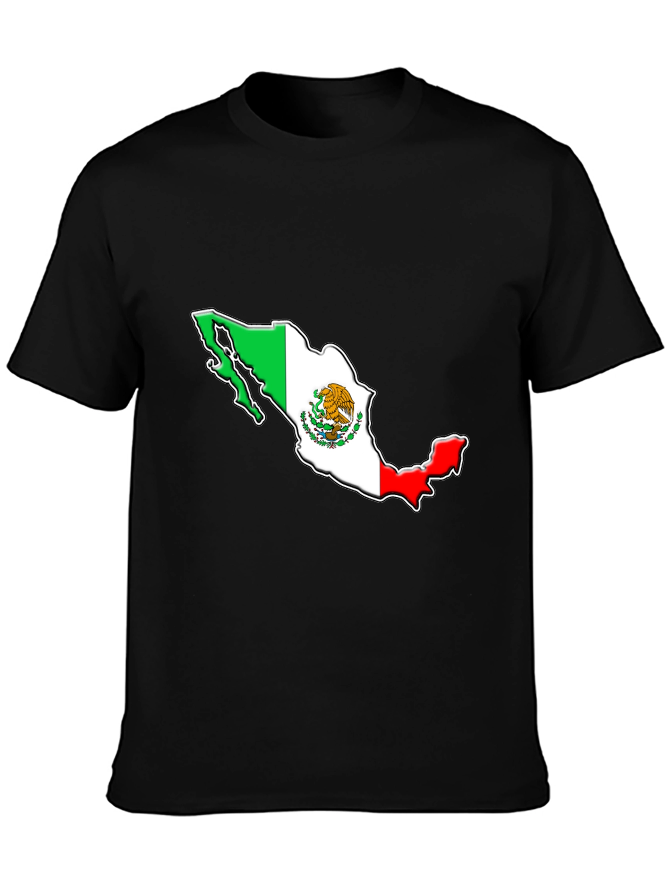 Playera Negra con Diseño de Mapa de México