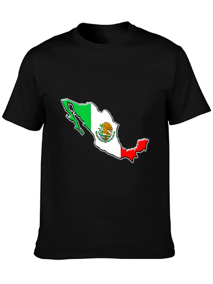 Playera Negra con Diseño de Mapa de México