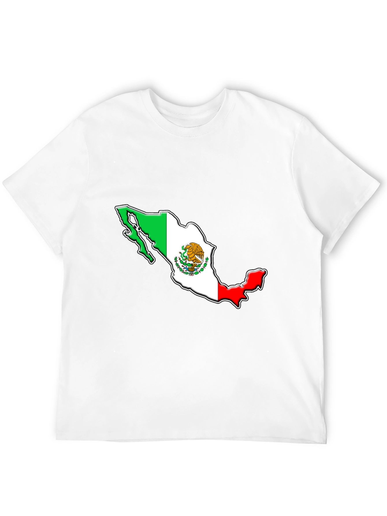 Playera Negra con Diseño de Mapa de México