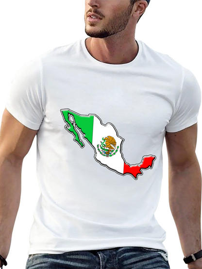 Playera Negra con Diseño de Mapa de México