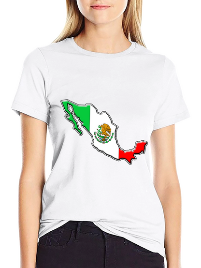 Playera Negra con Diseño de Mapa de México