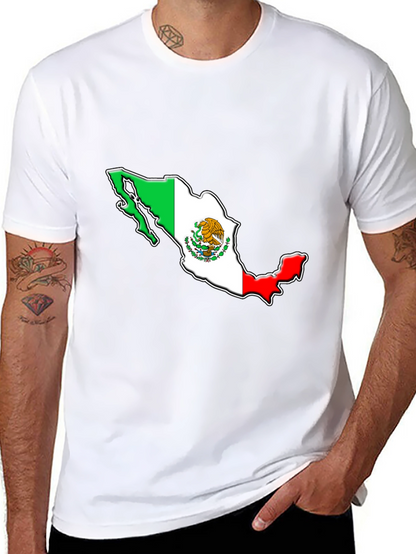 Playera Negra con Diseño de Mapa de México