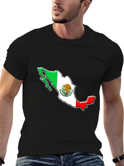 Playera Negra con Diseño de Mapa de México