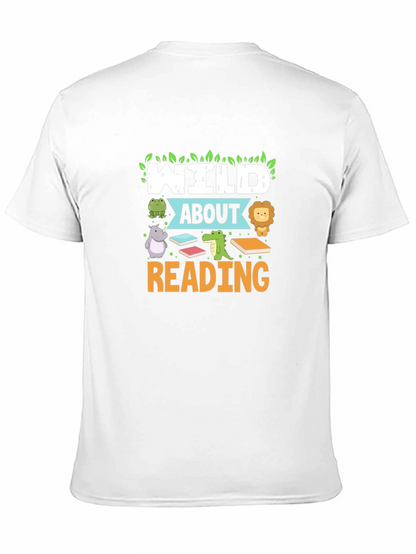Camiseta Negra Wild About Reading