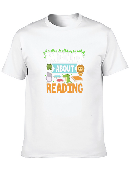 Camiseta Negra Wild About Reading