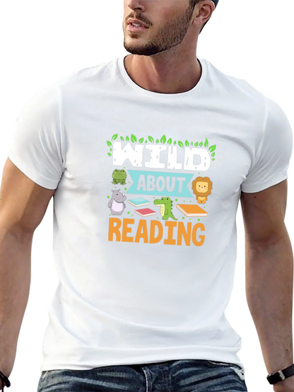 Camiseta Negra Wild About Reading