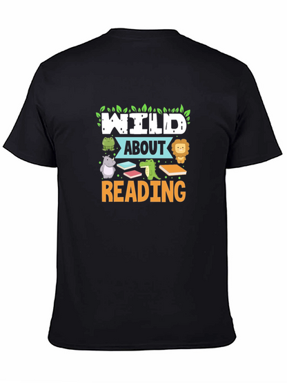 Camiseta Negra Wild About Reading