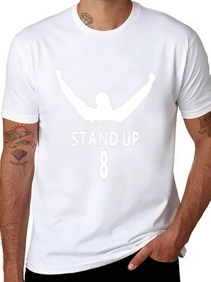 Camiseta Negra con Diseño Stand Up 8