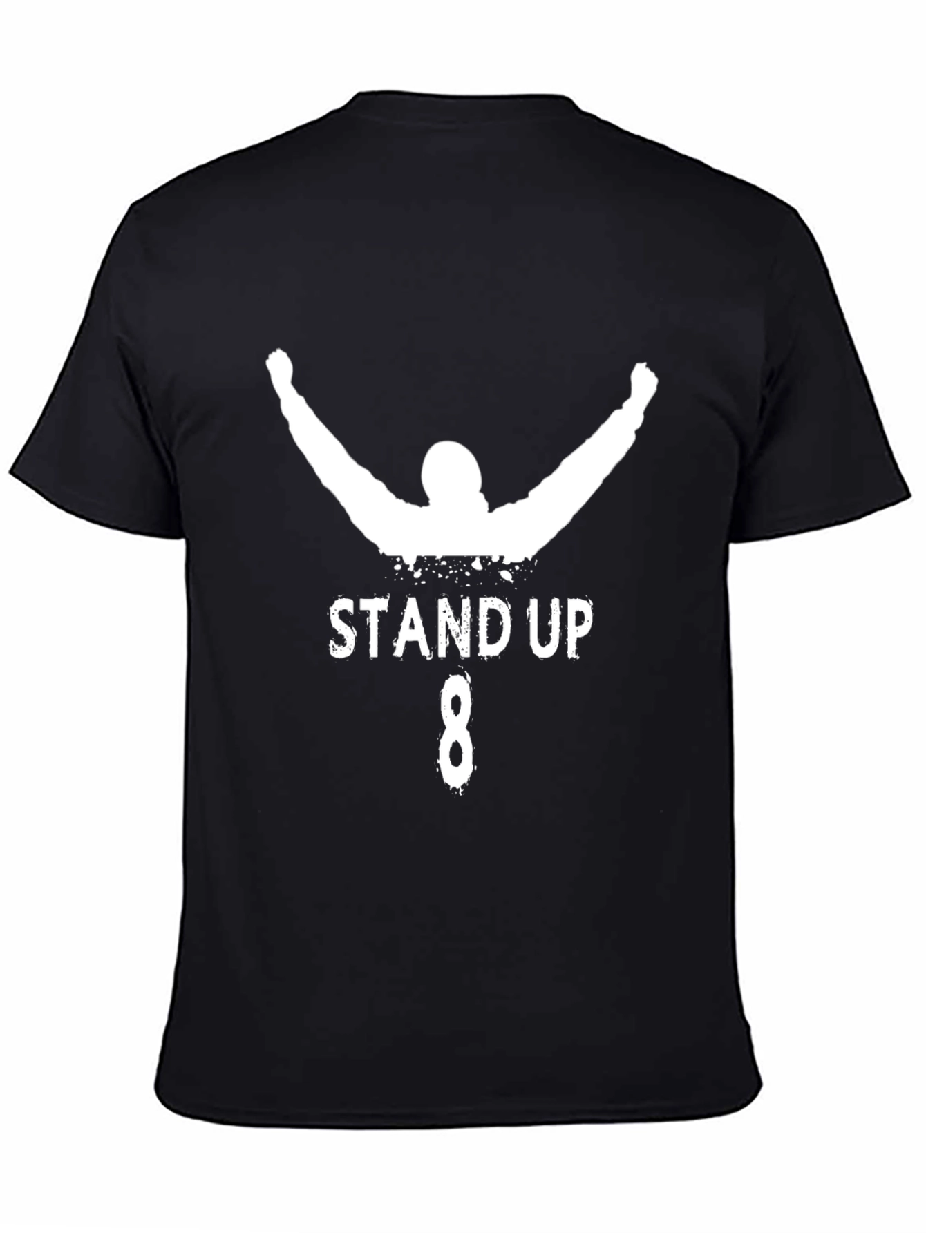 Camiseta Negra con Diseño Stand Up 8