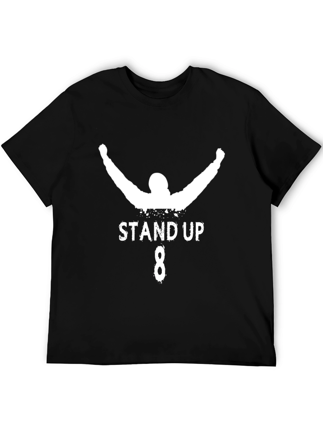 Camiseta Negra con Diseño Stand Up 8