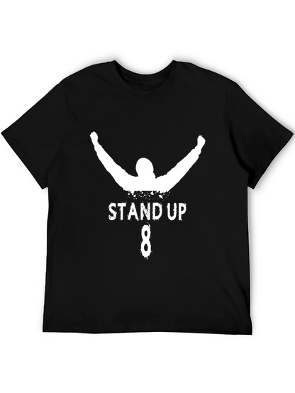 Camiseta Negra con Diseño Stand Up 8