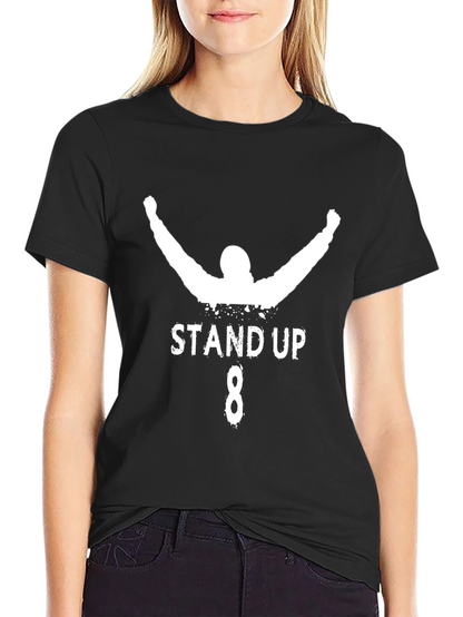 Camiseta Negra con Diseño Stand Up 8