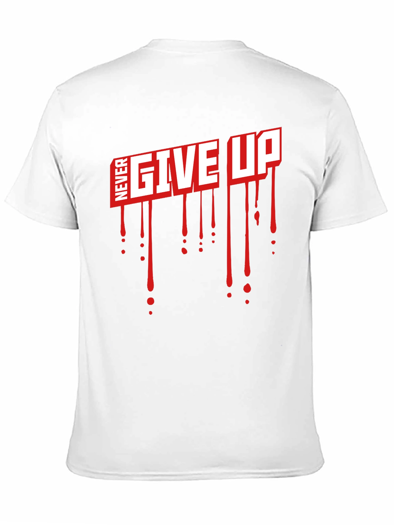 Camiseta Negra Never Give Up con Estilo Gráfico