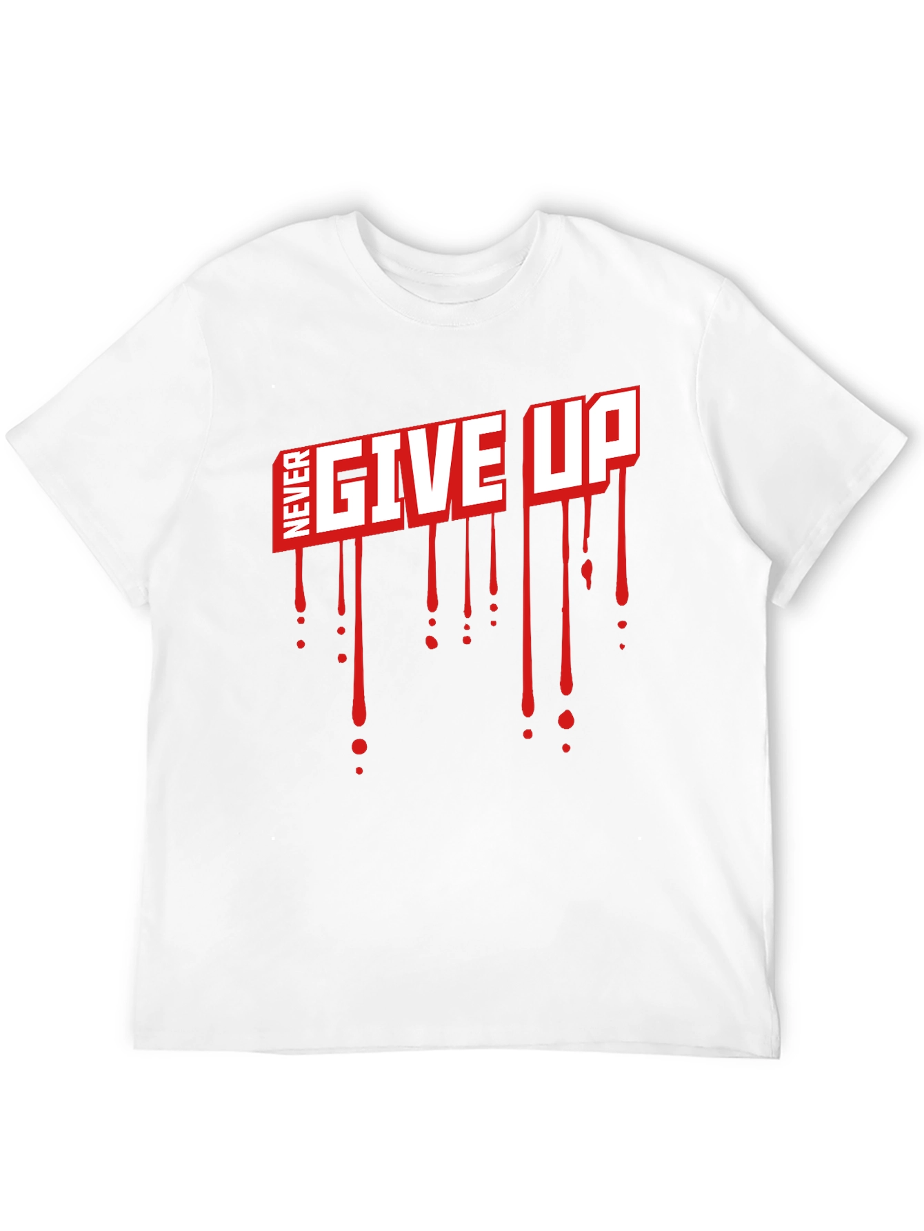 Camiseta Negra Never Give Up con Estilo Gráfico