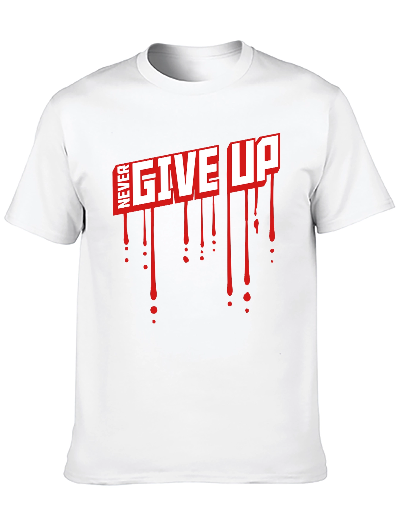 Camiseta Negra Never Give Up con Estilo Gráfico