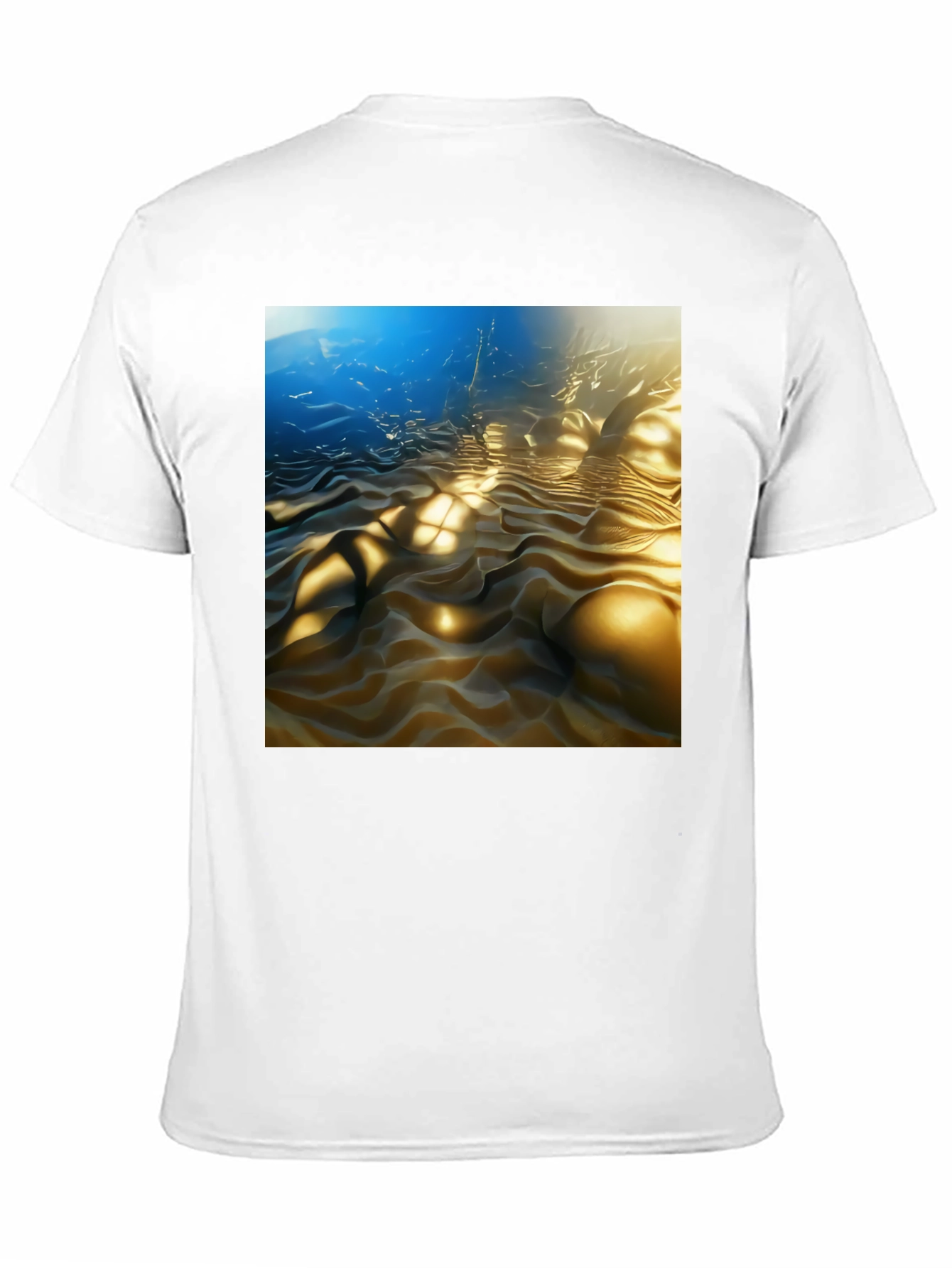 Camiseta Negra con Diseño Abstracto Ondulado