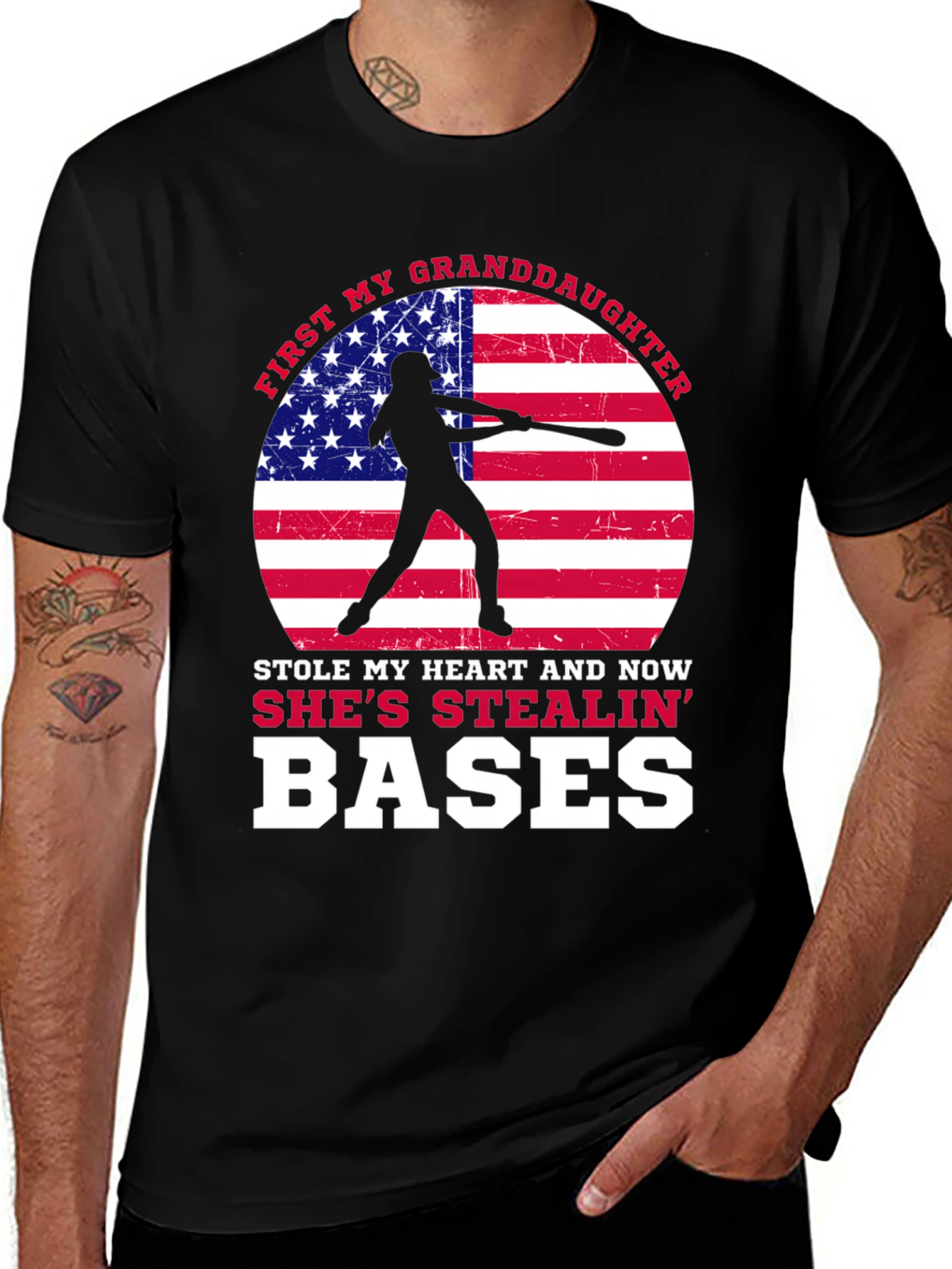 Camiseta de Béisbol para Abuelo Orgulloso