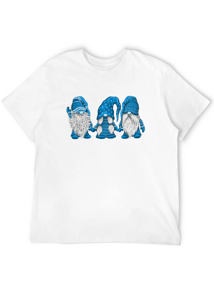 Camiseta Hombre Gnomos Azules Divertida