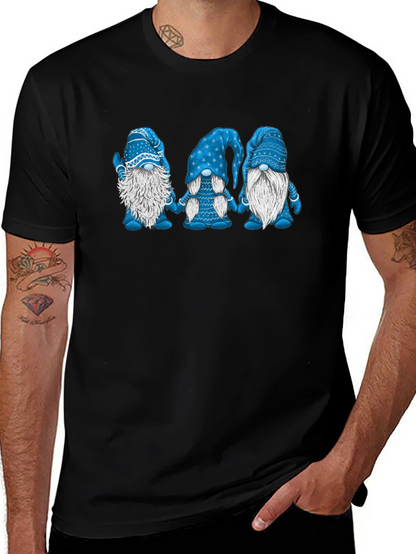 Camiseta Hombre Gnomos Azules Divertida