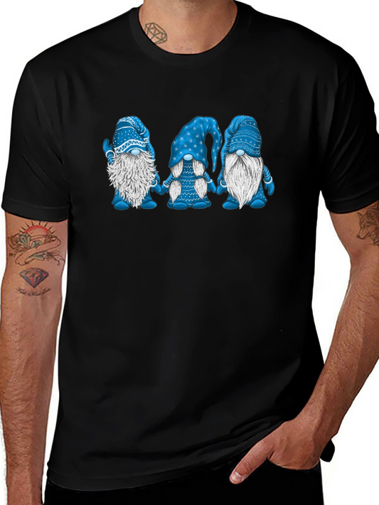 Camiseta Hombre Gnomos Azules Divertida