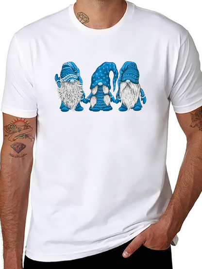 Camiseta Hombre Gnomos Azules Divertida