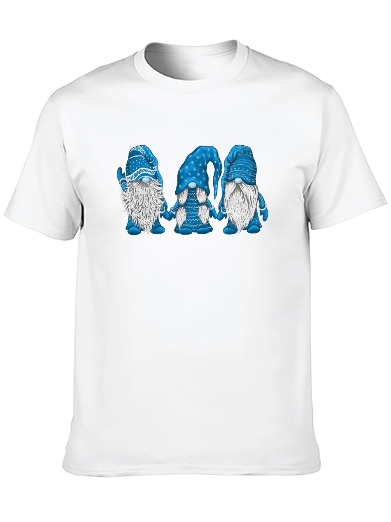 Camiseta Hombre Gnomos Azules Divertida