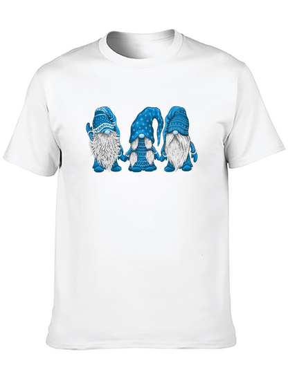 Camiseta Hombre Gnomos Azules Divertida