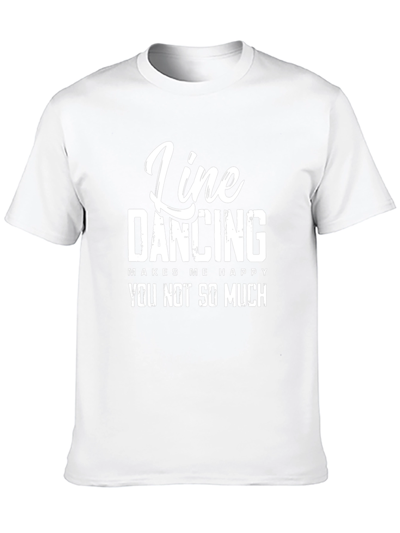 Camiseta Negra: Line Dancing Makes Me Happy
