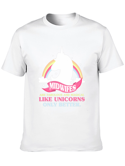 Camiseta Negra Midwives are Like Unicorns