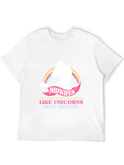Camiseta Negra Midwives are Like Unicorns