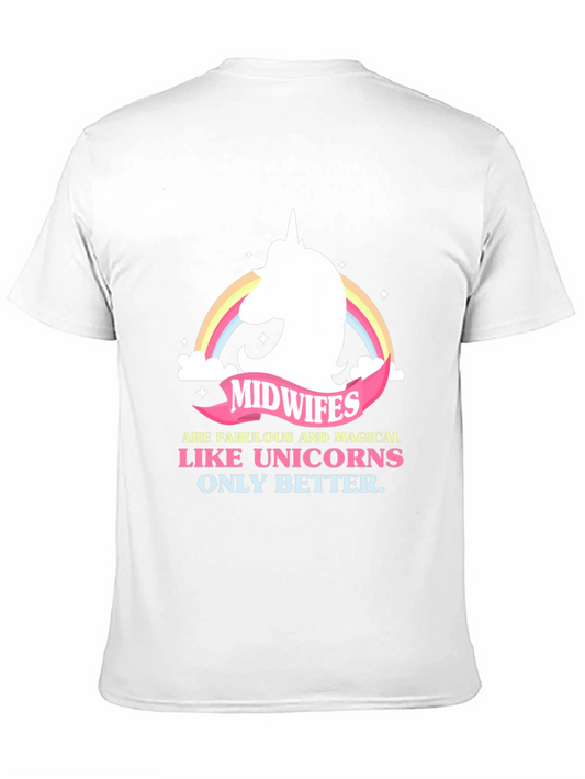 Camiseta Negra Midwives are Like Unicorns